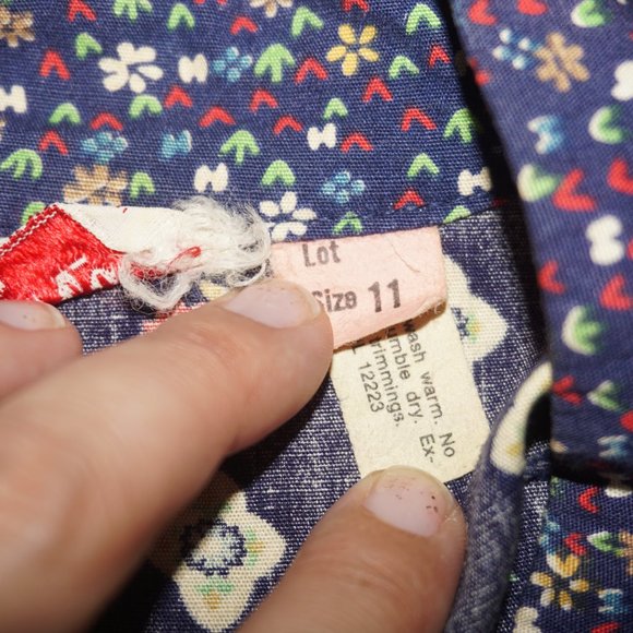 Vintage 70s Mindy Malone ILGWU Floral Boho Prairie Dress - Picture 8 of 10